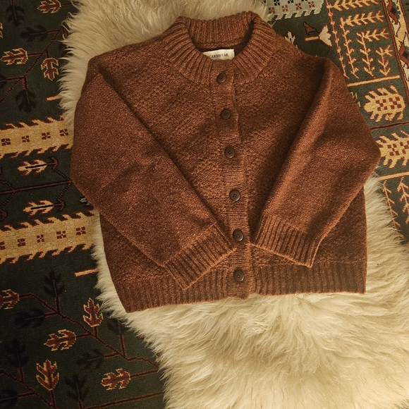 Triangle Tuck Cardigan In Bracken - Picture 5 of 12